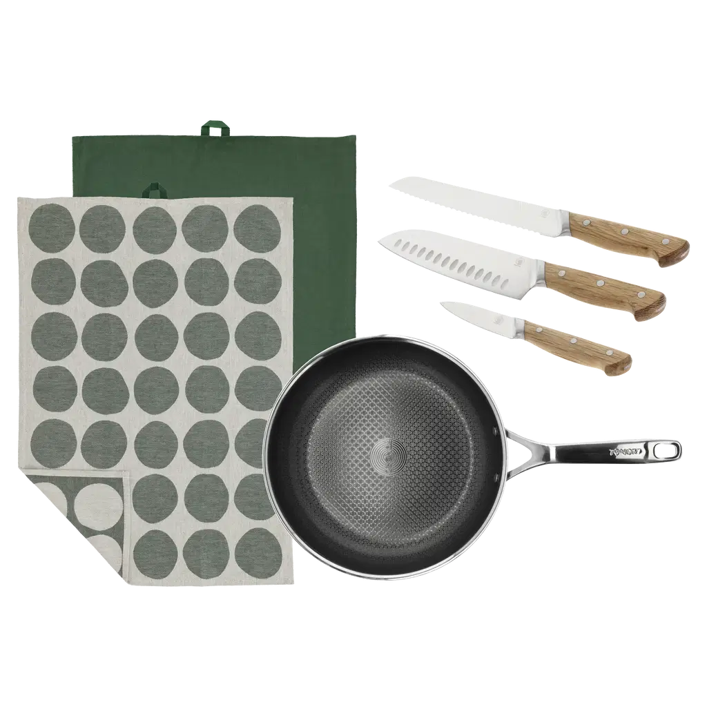 

Morsø Hybrid Stegepande, Knive & Viskestykker